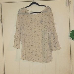 Sheer floral shirt